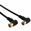 Кабель антенный ARTKRON C307B, угловой, 1.5 м, черный