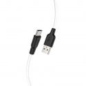 Дата-кабель hoco. X21A Plus USB 3.0A Type-C, 1м. Цвет: белый/чёрный