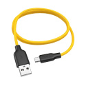 Дата-кабель hoco. X21A Plus USB 3.0A Type-C, 1м. Цвет: черный/желтый