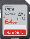Карта памяти Sandisk Ultra SDHC 64GB Class 1, 120Mb/s