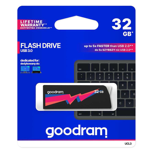 Флеш-накопитель GOODRAM UCL3 USB 3.0 32GB, чёрный