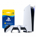 Консоль PlayStation 5 Digital edition в комплекте с DualSense™, зарядной станцией, PS Plus 12M