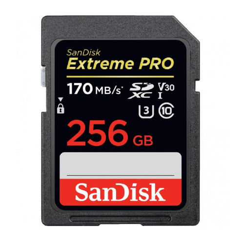 Флеш-накопитель Sandisk карта памяти Sandisk Extreme Pro SDXC 256GB - 170MB/s V30 UHS-I U3