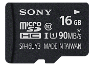 Карта памяти SONY  microSD 16GB + адаптер SR16UY3AT