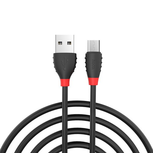 Дата-кабель hoco. X27 USB - Micro USB, 1м. Цвет: чёрный