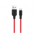 Дата-кабель hoco. X21a Plus флуоресцентный, USB - Type-C, 3.0A, 1м. Цвет: красный