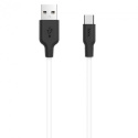 Дата-кабель hoco. X21 Plus USB - Type-C, 3А, 0.5м. Цвет: чёрно-белый