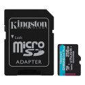 Карта памяти Kingston Canvas Go Plus micro SD 256GB UHS-I U3 V30, class 10, 170/90 Mb/s