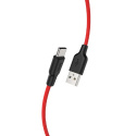 Дата-кабель hoco. X21A Plus USB 3.0A Type-C, 1м. Цвет: черный/красный