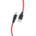 Дата-кабель hoco. X21iPlus, 2.4A, USB - Lightning, 2м. Цвет: черный/красный