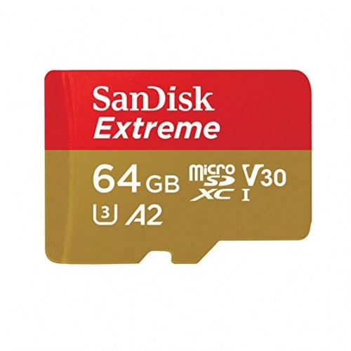 Карта памяти Sandisk Extreme microSDXC 64GB + SD Adapter + Rescue Pro Deluxe