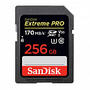 Флеш-накопитель Sandisk Extreme Pro SDXC 256GB + SD Adapter  - 170MB/s V30 UHS-I U3