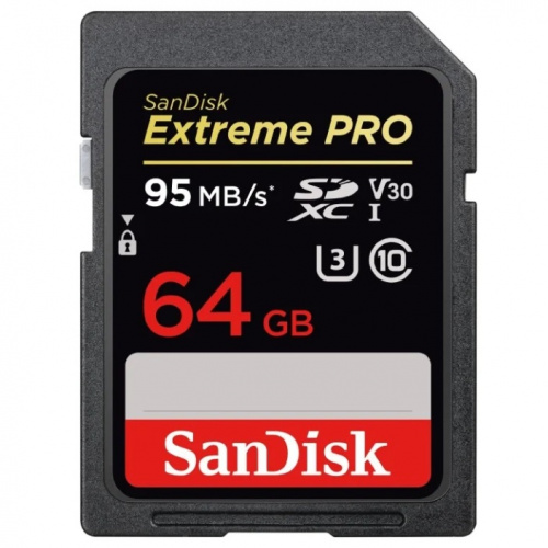 Флеш-накопитель Sandisk карта памяти Sandisk Extreme Pro SDXC 64GB - 170MB/s V30 UHS-I U3