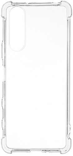 Накладка силиконовая BROSCO для SONY Xperia 5, усиленная, прозрачная