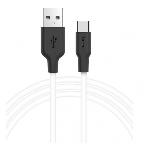 Дата-кабель hoco. X21 USB - Type-C, 1м. Цвет: черный/белый